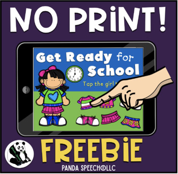 Preview of Get Ready for School: A NO-PRINT Dress Up Game FREEBIE