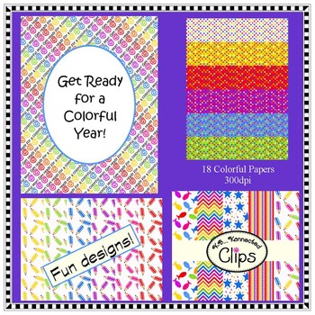 Preview of Get Ready for a Colorful Year Paper Collection - Clip Art