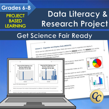 Preview of Get Science Fair Ready! Project Based Learning Data Literacy for Middles School