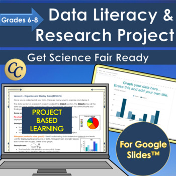 Preview of Get Science Fair Ready! Project Based Learning Data Literacy with Google Slides