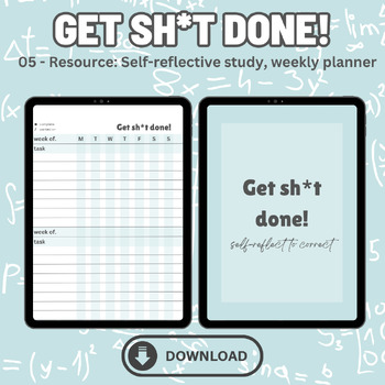 Preview of Get Sh*t Done! Self-reflective Planner