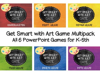 Preview of Get Smart with Art Game Multipack- All K-5 Games