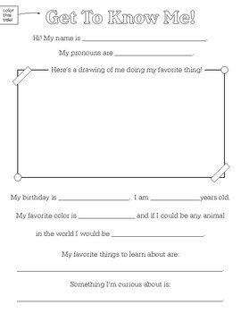 How Well Do You Know Me Worksheet - WordMint