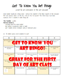 Get To Know You Art Bingo