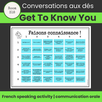 Preview of Get To Know You | Back To School | French Speaking Activity