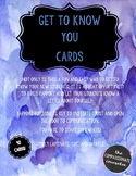 Get To Know You Cards!