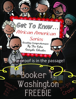Preview of Get To Know...African Americans Series-Booker T. Washington FREEBIE