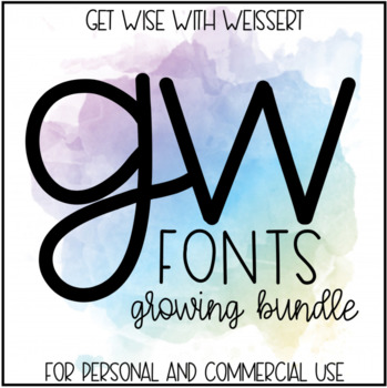 Preview of Get Wise Fonts: GROWING BUNDLE