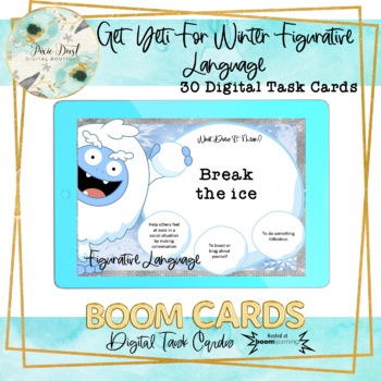 Preview of Get Yeti For Winter Figurative Language BOOM Cards – Speech Therapy Distance