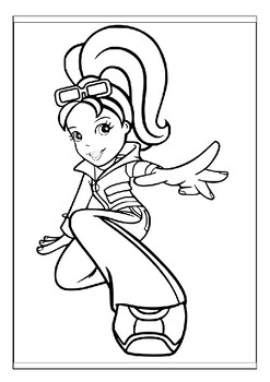 Polly and her friends with photos coloring page printable game