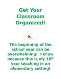 Get Your Classroom Organized