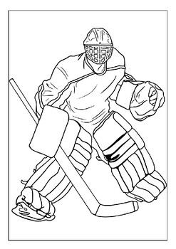 hockey sports logo coloring pages