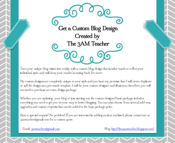 Preview of Get a Custom Blog Design by The 3AM Teacher