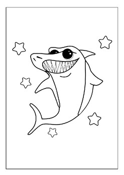 Shark Coloring Book for Kids: Underwater White Shark, Hammerhead