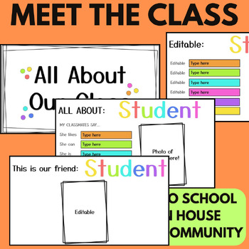 Preview of Get to Know The Class - All About Me SLIDES - EDITABLE - Google Slides