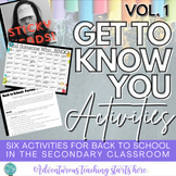 Get to Know You Activities Vol. 1 :  Letter to Your Teache