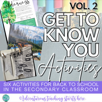 Preview of Get to Know You Activities Vol. 2 :  My Happy Place, Wilderness Survival, Poetry