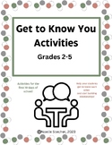 Get to Know You Activities Whole Set