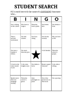 Preview of Get-to-Know-You BINGO!