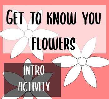 Preview of Get to Know You Flowers Activity - Start of the Year!