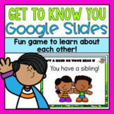 Get to Know You Game Google Slides (Distance Learning)
