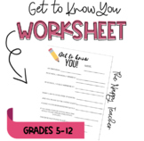 Get to Know You Sheet