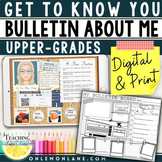 Get to Know You Your Students All About Me Poster Workshee