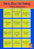 Get to Know Your Classmates | Bingo Activity Sheet | End o