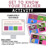 Get to Know Your Teacher - First Day Activity!