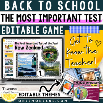 Preview of Get to Know Your Teacher Game All About Me First Day Procedures Routines Slides