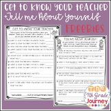 Get to Know Your Teacher + Get to Know Your Students