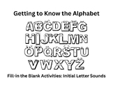 Get to Know the Alphabet: Initial Letter Activity