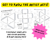 Get to Know the Artist Nets- First Day Activity - Sub Plan