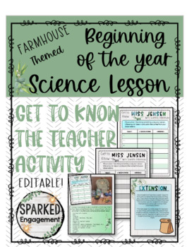 Preview of Get to Know the Teacher- Beginning of the Year Science Activity