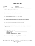 Get to know YOU! Beginning of the Year Worksheet