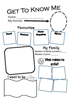 Get to know me drawing activity by Mr C's Classroom | TPT