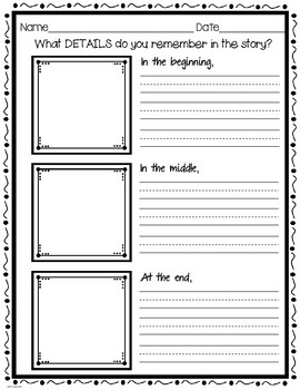 common core reading journal activities for kindergarten