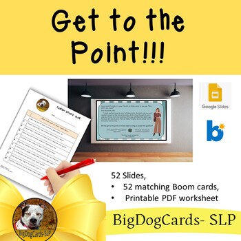 Preview of Get to the Point | Answering questions Activity GOOGLE Slides & BOOM cards Duo