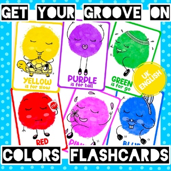 Preview of Get your Groove On! Colours Movement Flashcards (UK English)