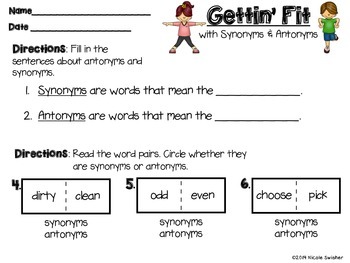 SYNONYMS AGAIN online exercise for