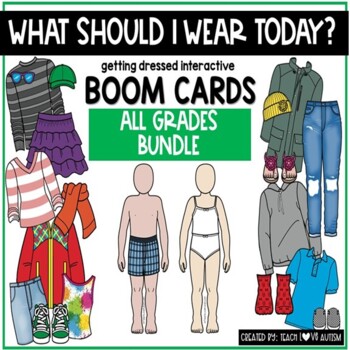 Preview of Getting Dressed Boom Cards
