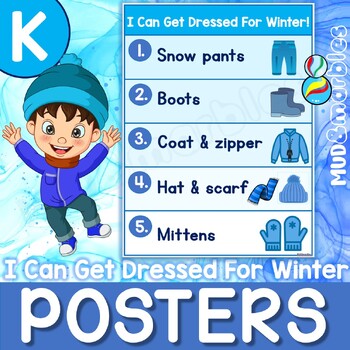 Getting Dressed For Winter Posters, Visuals, Kindergarten by MUD and ...