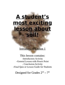 Preview of Getting Excited About Soil Lesson Plan