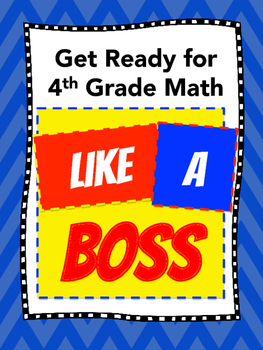 Preview of Getting Ready for 4th Grade Math (8-week SUMMER Program) - No Prep - FREE VIDEOS