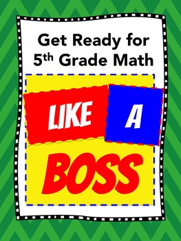 Preview of Getting Ready for 5th Grade Math (8-week SUMMER Program) - No Prep - FREE VIDEOS