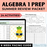 Getting Ready for Algebra 1 Summer Packet | Pre Algebra & 