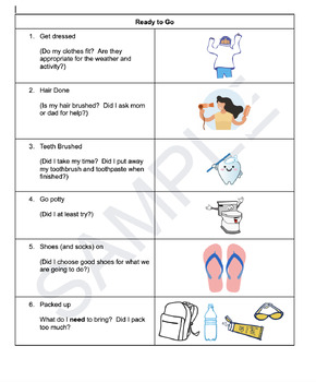 Preview of Getting Ready to Go Visual Schedule