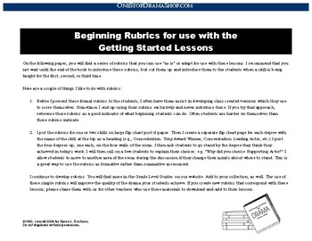 Preview of Getting Started With Drama Rubric