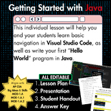 Getting Started with Java & Visual Studio Code - AP® Computer Science A