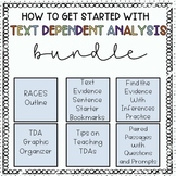 Getting Started with Text Dependent Analysis - TDA - Bundle
